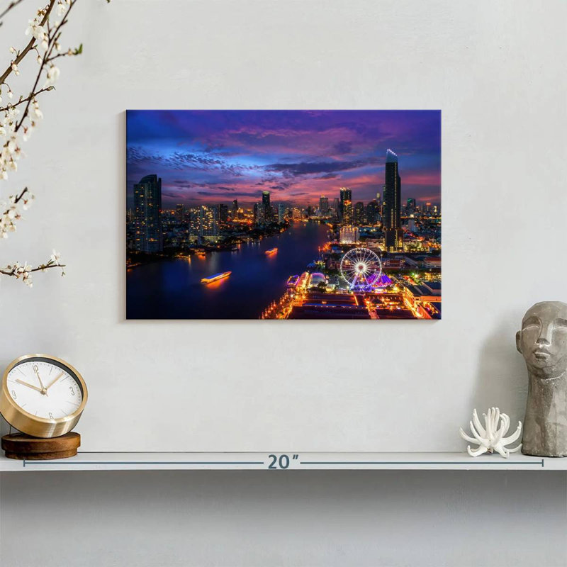 Sireci Bangkok Nightscape, 8" H x 12" W
