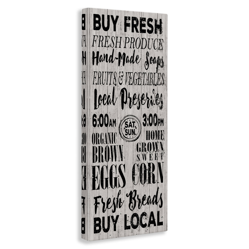 «Buy Farm Fresh» par Elizabeth Medley, H 24 po x l 10 po