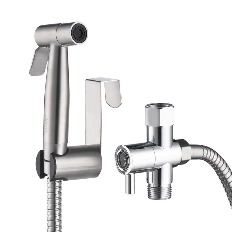 Stainless Steel Handheld Bidet Sprayer with Brass Valve