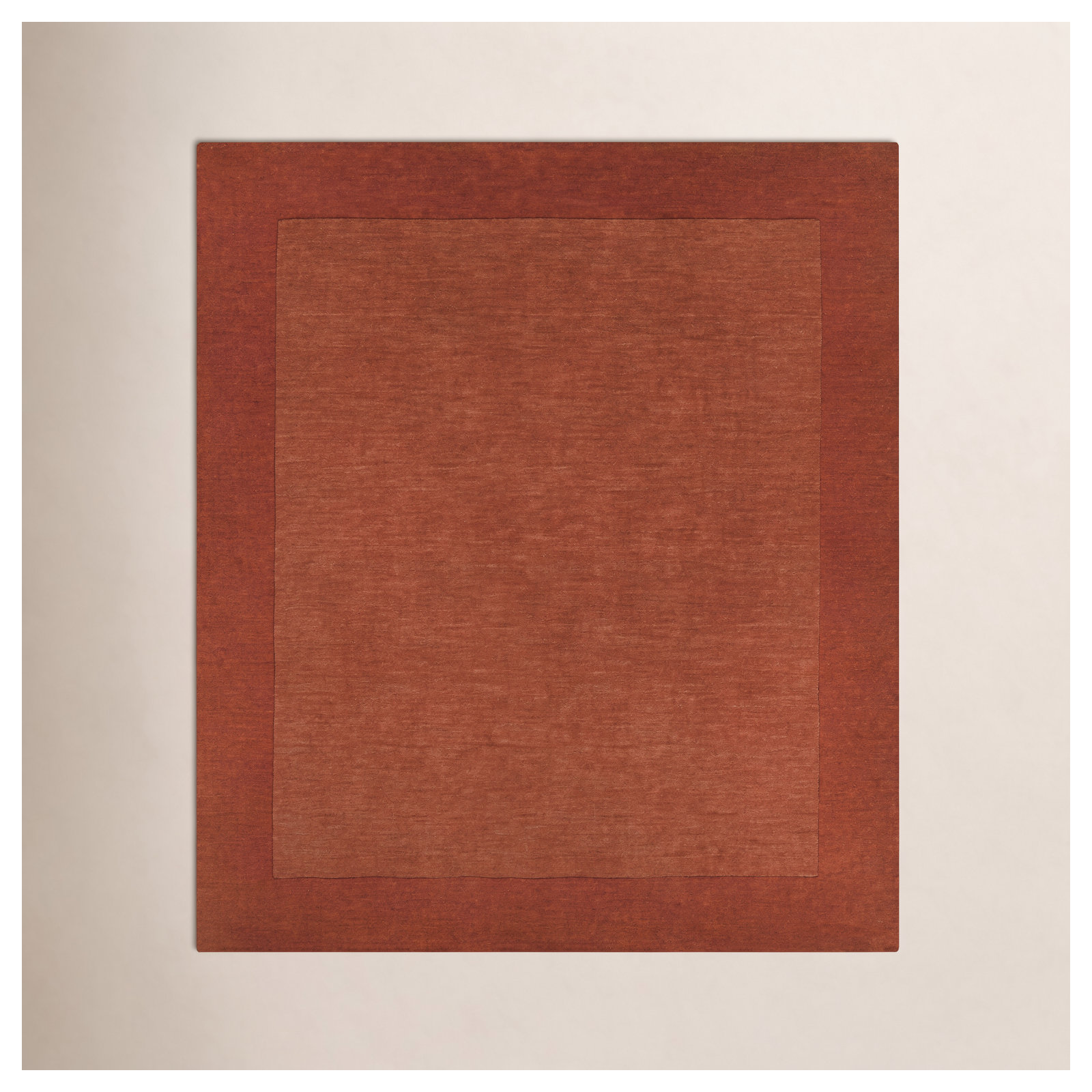 Dolma Handmade Wool Orange Rug, Square 9'9"