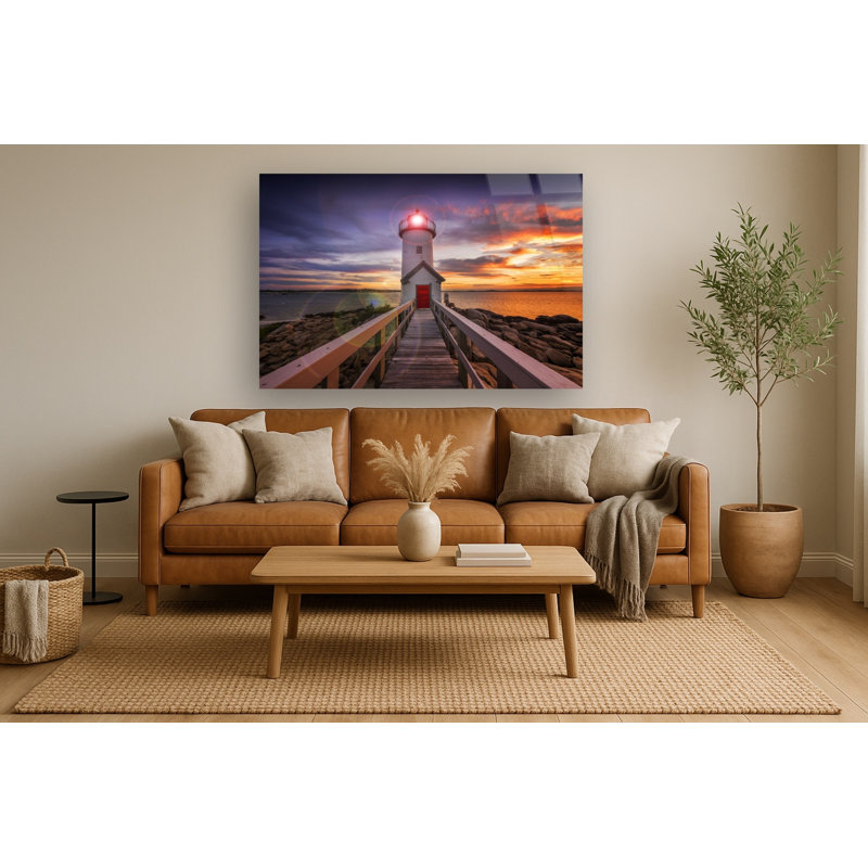 Art mural en verre trempé sans cadre Light House - 60 po x 40 po