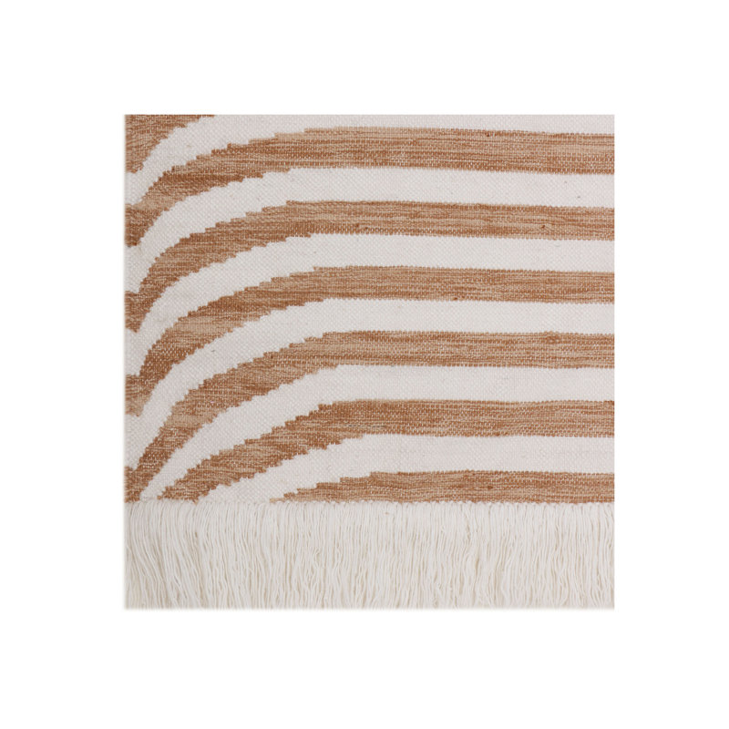 Striped Area Rug in Natural, Rectangle 9' x 12'