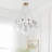 19-lamp Copper colored dimmable glass pendant light