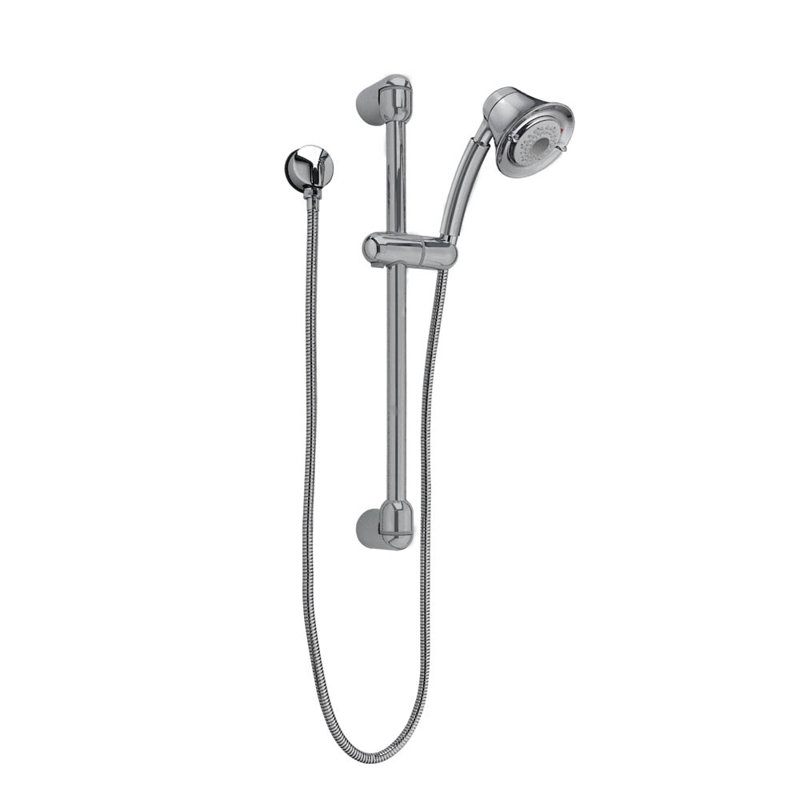 Ensemble de bar coulissant transitionnel Flowise, Nickel satiné