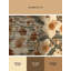 Tapis floral BCBG beige lavable à la machine - reliure beige-328091432