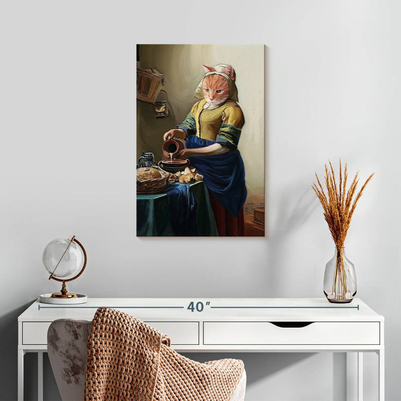 Chat Ketti Vermeer, H 24 po x l 16 po