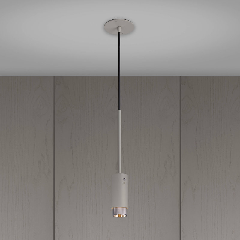 Cross Knurl 1 - Light Pendant, Steel, Stone