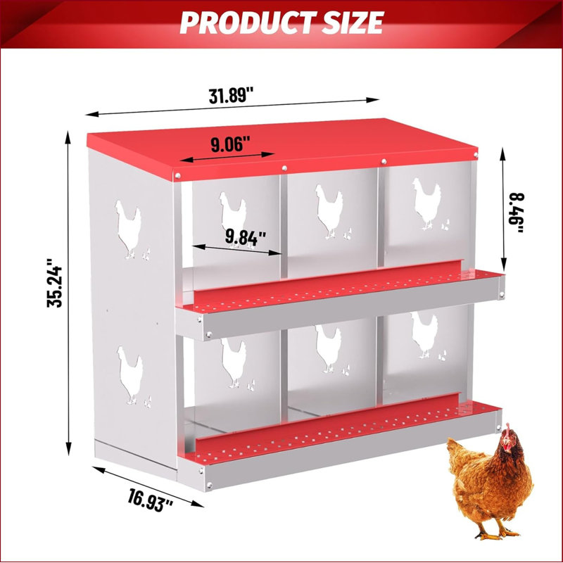 Nesting Boxes, Red, 89.5cm H x 81cm W x 43cm D