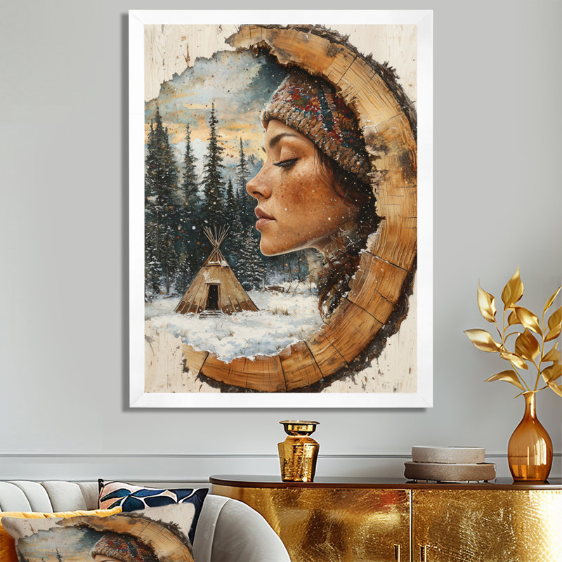 Georginia - art mural sur toile tendance, H 32 po x l 24 po, Impression d'un seul cadre photo, Blanc