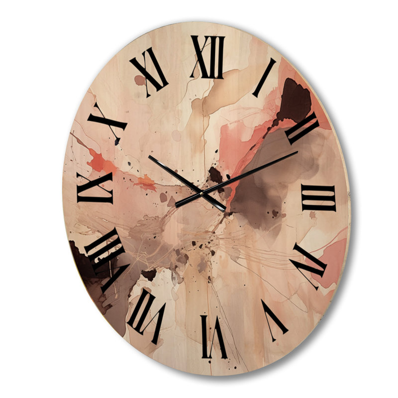 Horloge murale en bois massif Alyjah, Moyenne