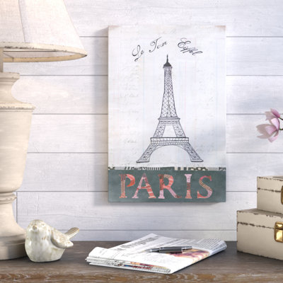 « la tour eiffel », impression sur toile tendue