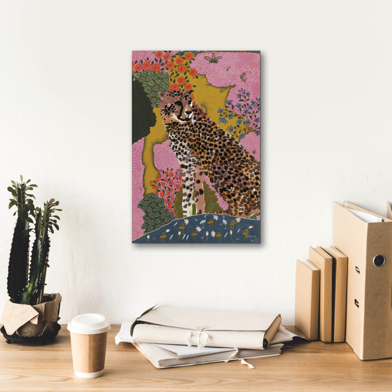 «Bungalow rose» par Stellar Design Studio, art mural sur toile, H 18 po x l 12 po x P 0,75 po