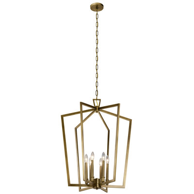 6 - Light Geometric Chandelier