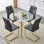 Ensemble de table et chaises, table de salle à manger circulaire, plateau de table en verre-2043950429-2043950368