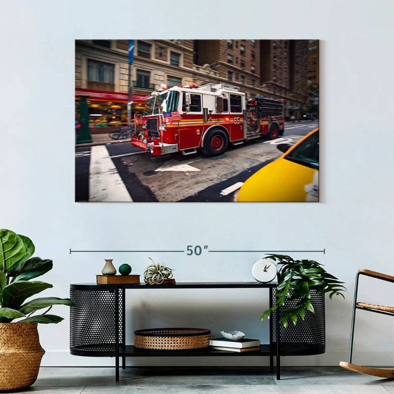 Camion de pompier Mehar New York, H 32 po x l 48 po