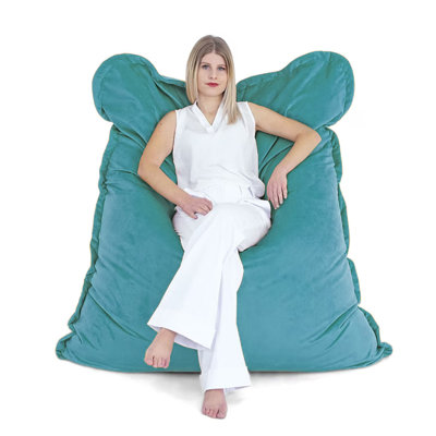 Extra Large Rectangular Velvet Bean Bag Cover - 70" X 27.5" - Mint Blue