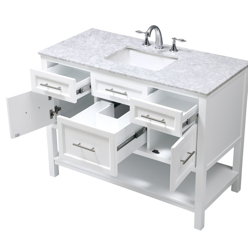 Ensemble de meuble-lavabo simple 46 po Haugland, Blanc