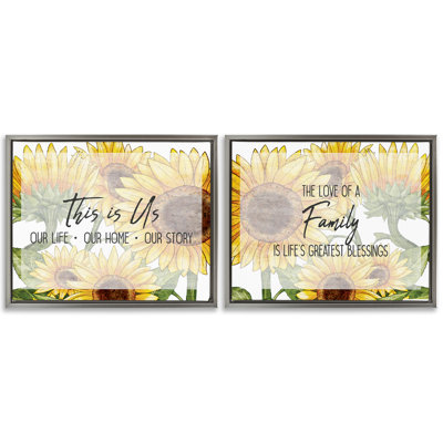 Ensemble de 2 toiles flottantes Uplifting Family Sentiments, design par Kim Allen