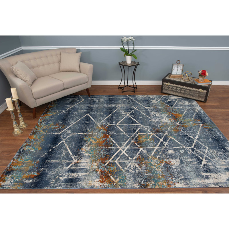 Zermeno Abstract Indoor Rug, Rectangle 5'0" x 7'8"