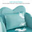Velvet Upholstered Accent Chair with Pillow-1793409023