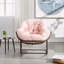 Chaise berçante surdimensionnée en rotin tissé à la main avec coussin rembourré-521257275