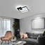 Square 33Cm LED Flush Mount With Remote