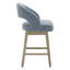 Tabouret de comptoir pivotant rembourré de 26 po avec pieds en bois massif Neta (ensemble de 2)-120429763