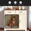 Table d'appoint pour chien avec cage à chien 37,4 po, chenil intérieur avec 2 tiroirs et armoire de rangement, meuble Modern