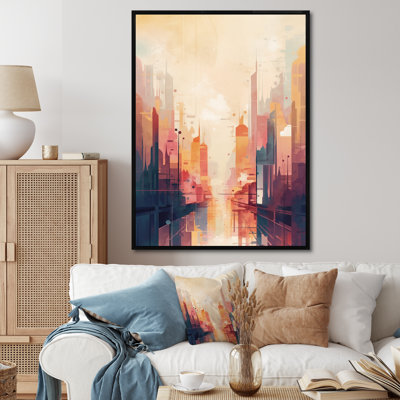 Paysage urbain moderne I - art mural urbain