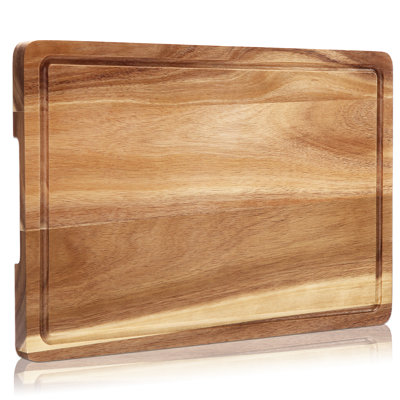 18'' X 12'' Wood Cutting Board, 1'' Thick Chopping Board With Handles