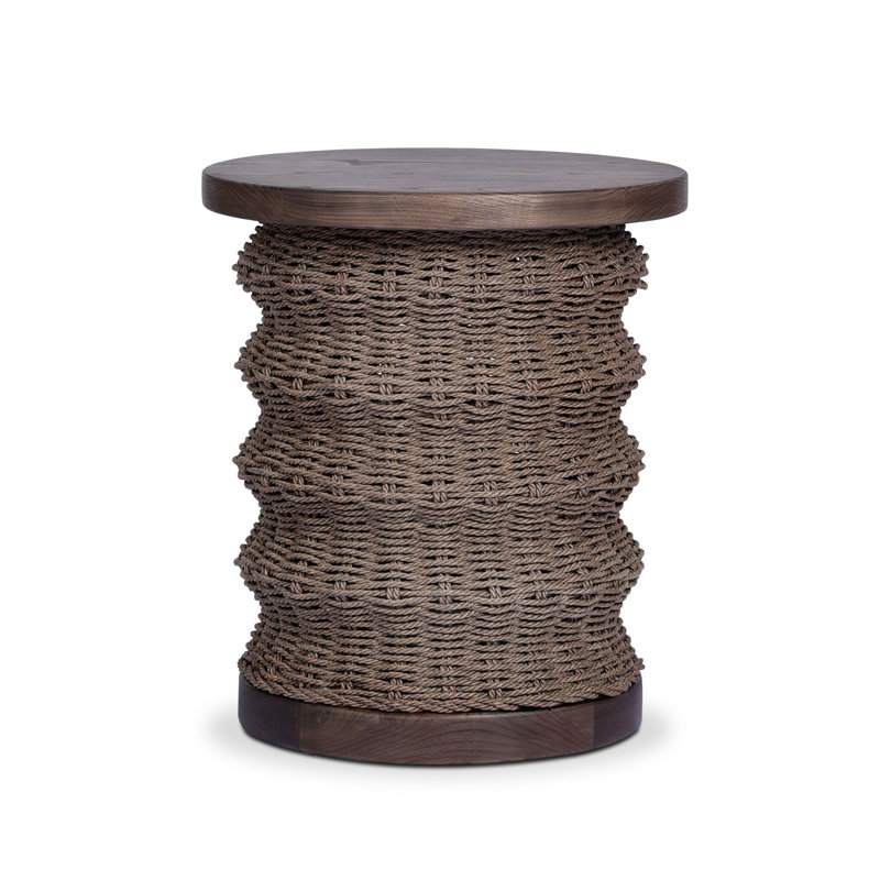 Brailey End Table-Smoked Natural Sungkai, Dark Brown Sungkai