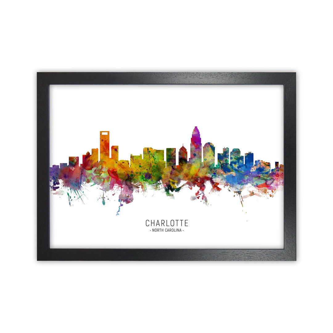 Charlotte North Carolina Skyline by Michael Tompsett - Print