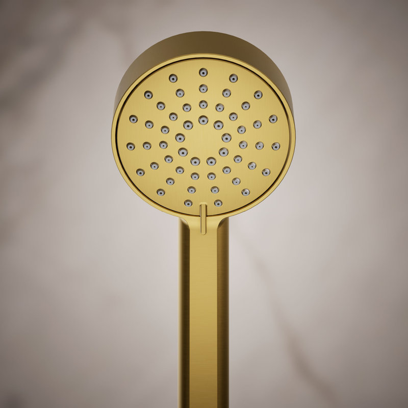 Elate Three-Function Handshower, Brushed Brass, 1.5 GPM