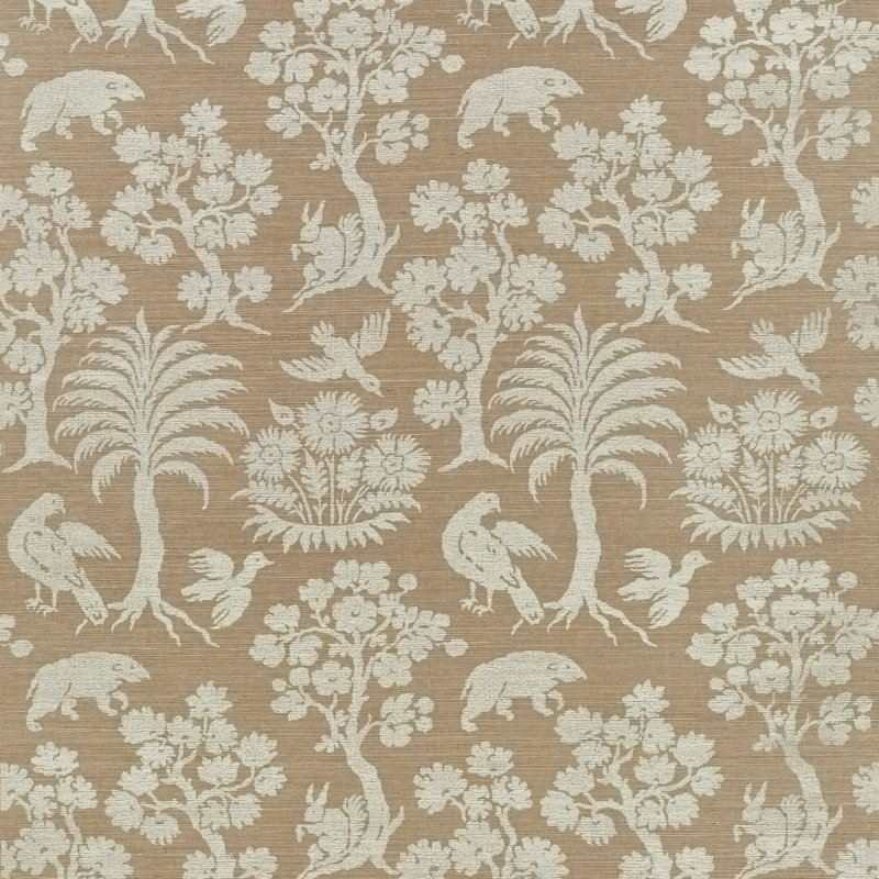 Woodland Silhouette Sisal Wallpaper, Mocha