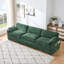 Canapé modulaire en chenille de 113 po, siège en L 3-4 places avec repose-pieds et poches latérales pour salon