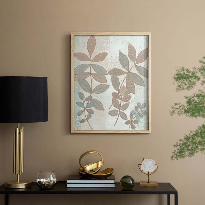 Leaf Cluster I Framed Print - Solid Wood, 11" H x 9" W