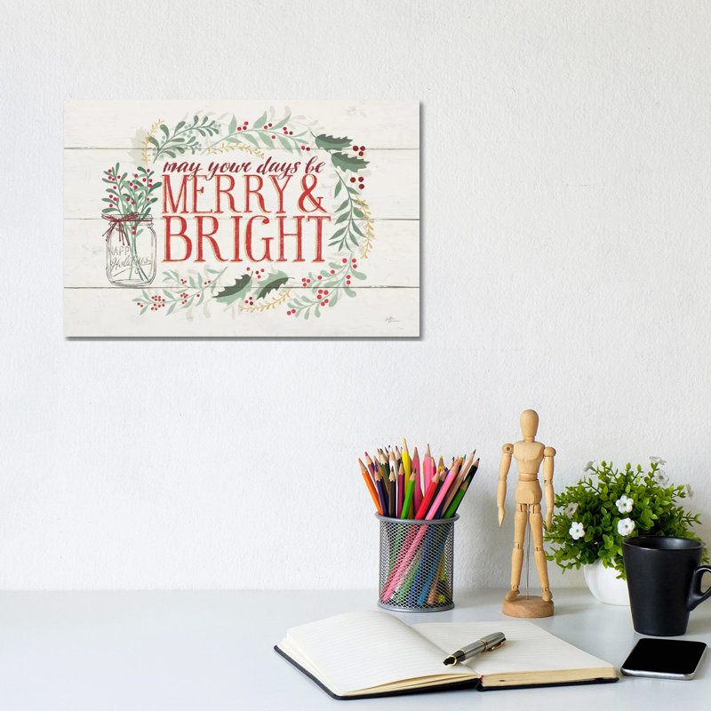Seasons Greetings I by Janelle Penner - Wrapped Canvas Gallery-Wrapped Canvas Giclée, 20.32 cm H x 30.48 cm W
