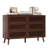 6 Drawers Dresser For Bedroom, 47'' Wide Mid Century Modern Fluted Dresser, Wood Chest Of Drawers Organizer For Bedroom, Living Room, Hallway, Closet, Walnut-890600563