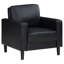Fauteuil d'appoint Rumi, similicuir, accoudoirs modernes, coussins en mousse-100388338