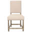 Chaise d'appoint rembourrée en lin fleur taupe