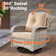 Emroy 8 - Person Wicker/Rattan Sectional Seating Group with Lighted Coffee Table and Swivel Chairs, All Weather Modular Outdoor Conversation Set with Cushions