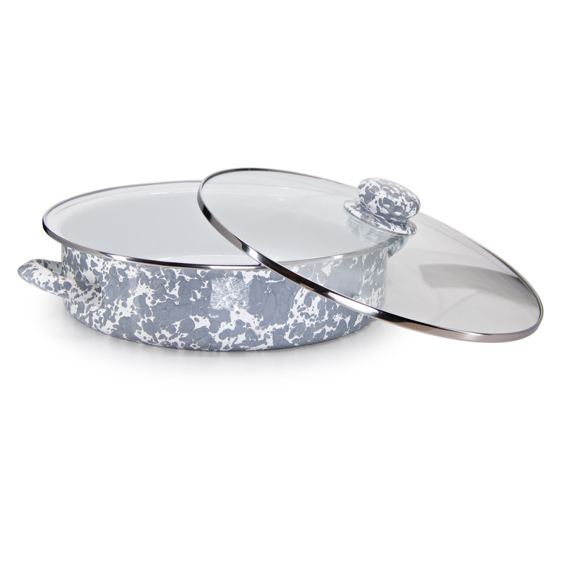 Swirl Saute Pan with Lid, Cobalt, 8 Qt.