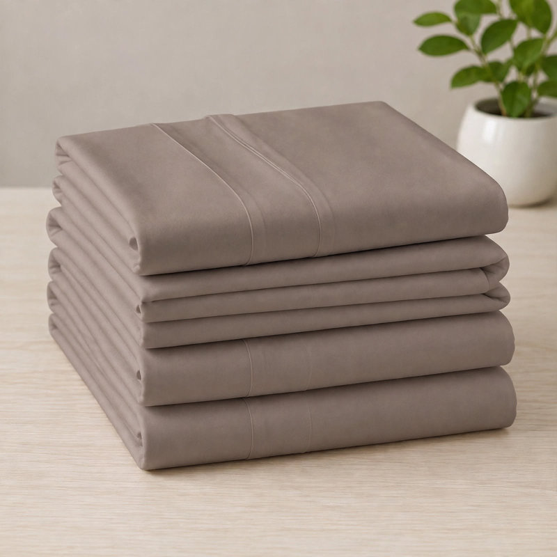 6-Piece Premium Deep Pockets Microfiber Sheet Set, Queen, Taupe