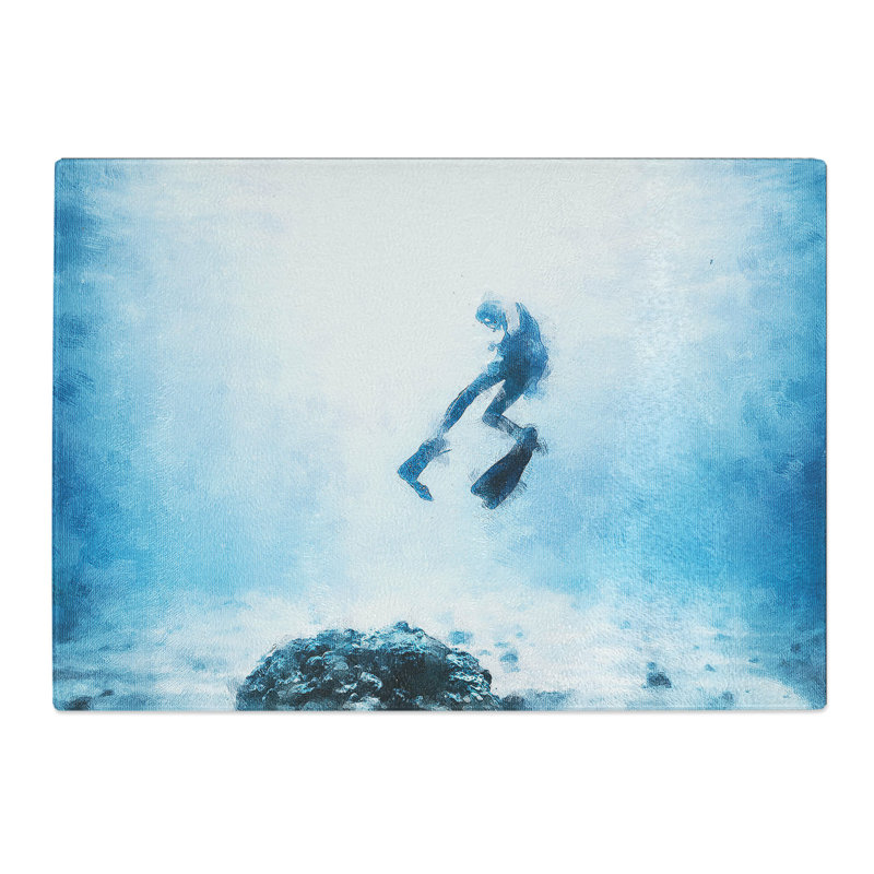 Diving Painting Chopping Board, 28.5cm W x 39cm L
