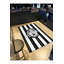 Tapis lavable à motif de mailles noires-1331696540