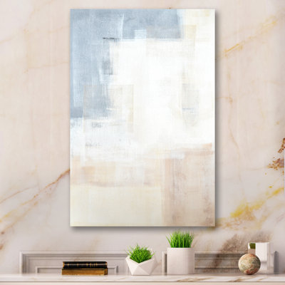 «Gray Meets Beige Abstract Art V», reproduction d'art moderne et contemporaine sur toile