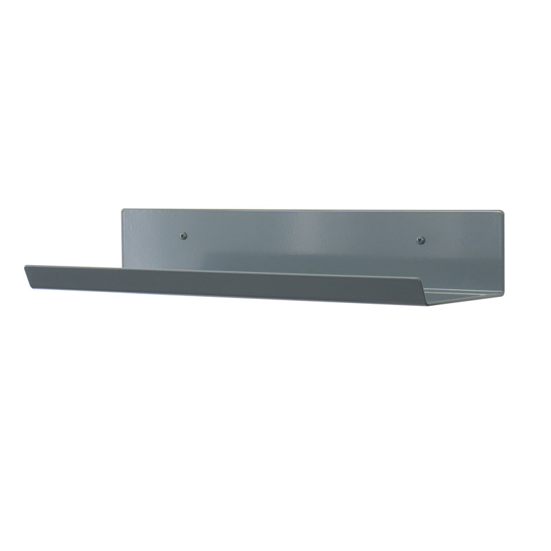 Metal Floating Shelf, 3" H x 16" W x 5.37" D, Gray