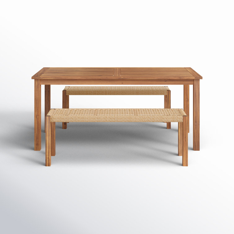 Mambo 66.9'' Rectangular 6 - Person Outdoor Dining Set