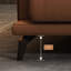 Causeuse coussin orange en cuir véritable-105051296