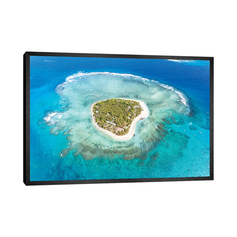 Heart Shaped Island, Mamanucas, Fiji I by Matteo Colombo - Gallery-Wrapped Canvas Giclée on Canvas, 66.04 cm H x 45.72 cm W